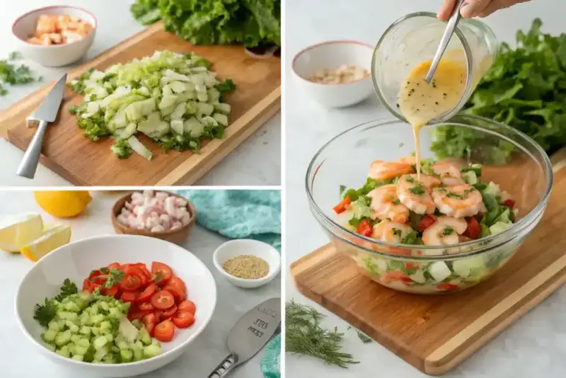 Step-by-step preparation of seafood salad in Dreamlight Valley