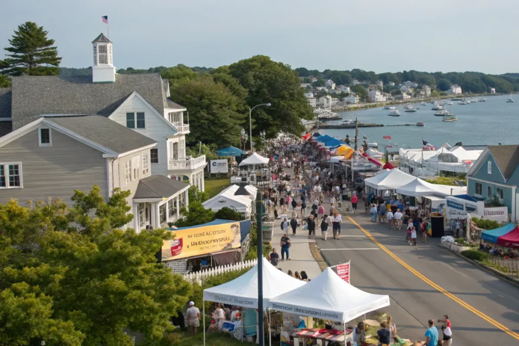 Discover the Best of Rowayton Seafood 4 People celebrating Rowayton seafood festivals