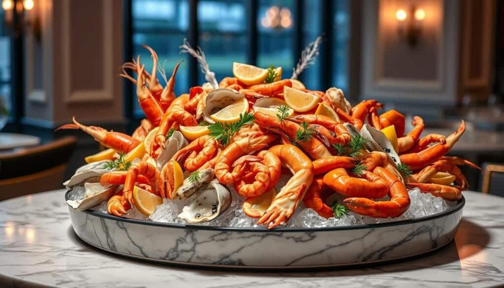 luxury seafood display