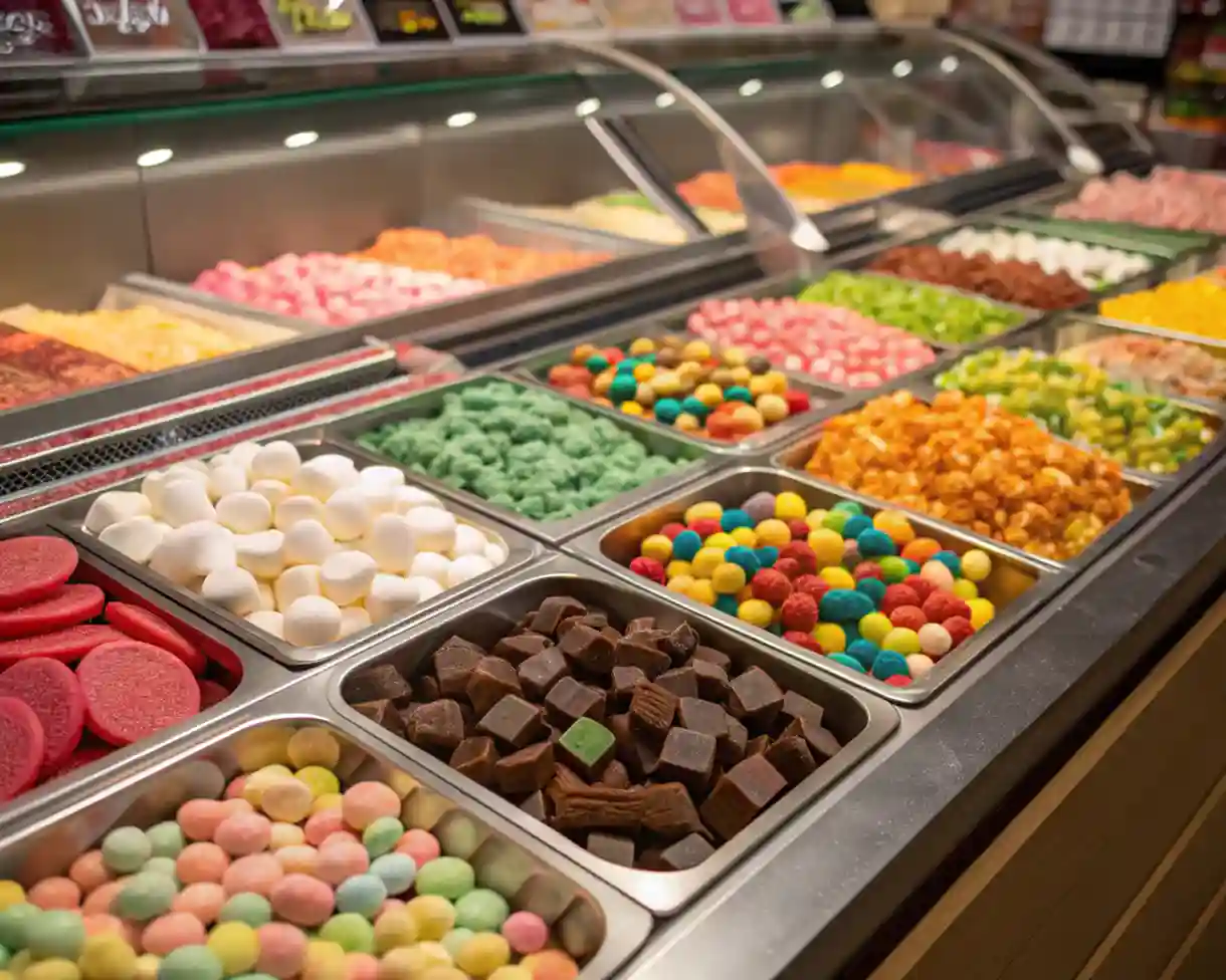 Swedish Candy Discover the Sweet and Salty World of Scandinavian Treats 5 Swedish candy shop display with gummies and licorice