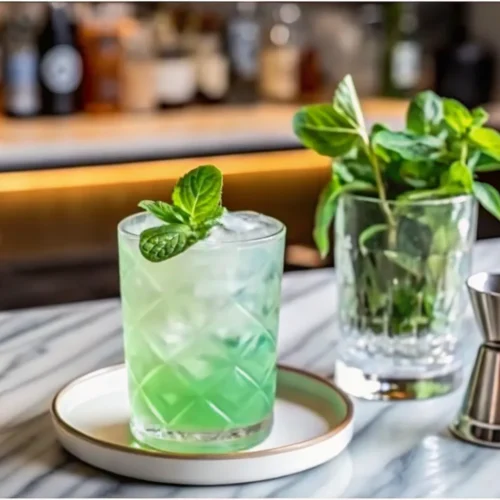 Mint Cream Drink: A Comprehensive Guide to History, Uses, and Signature Cocktails 6 Iced mint cream drink in a clear glass with fresh mint garnish.