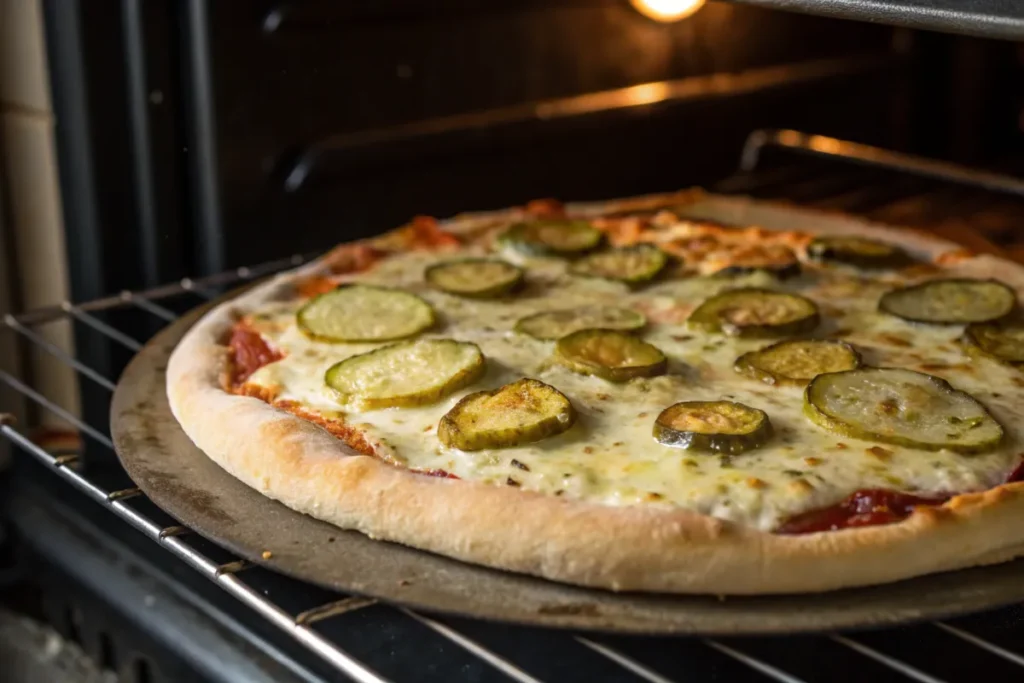 Pickle Pie Pizza: A Tangy Twist on Classic Pizza You’ll Love 3 Three variations of pickle pie pizza on wooden boards: Detroit-style, thin crust, and vegan