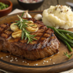 Perfect Beef Steak Secrets: Unlock Your Inner Steakhouse Chef 5 Perfect medium-rare ribeye steak on a wooden platter.