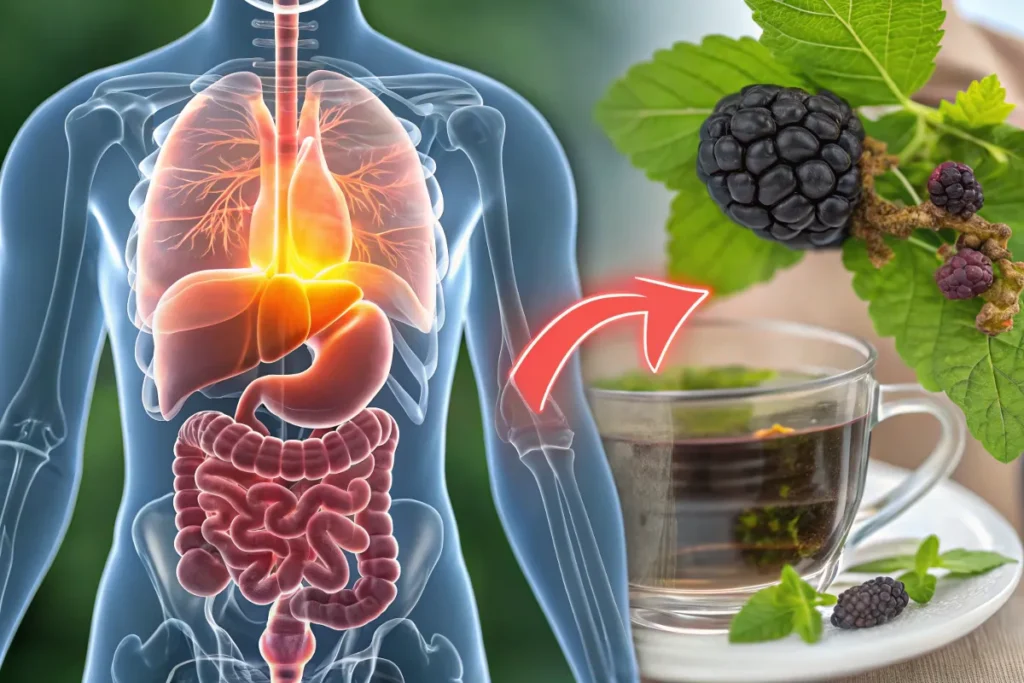 Balsamic tea with pear and raspberry leaves 11 Illustration of how balsam pear and mulberry leaf tea regulates blood sugar