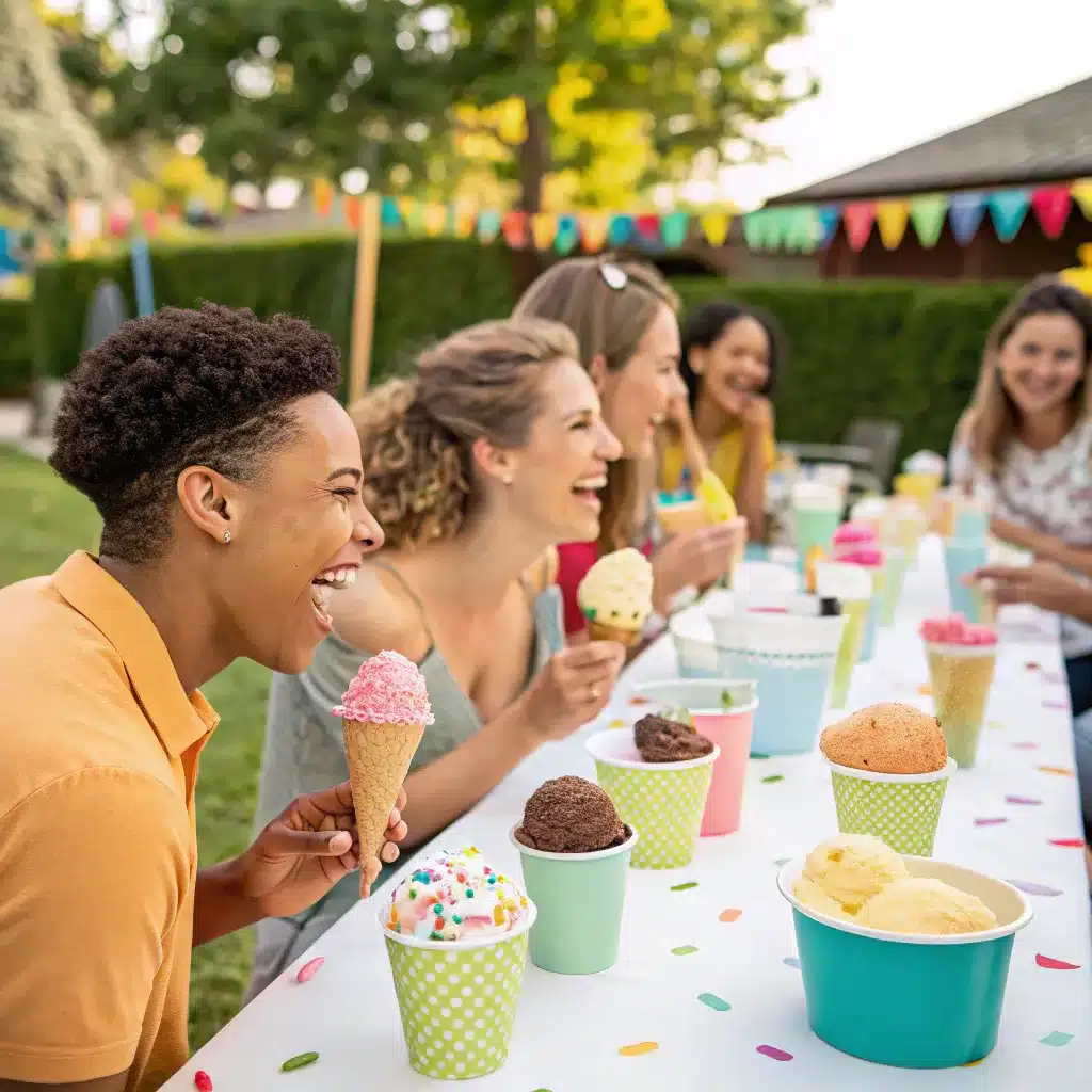 ice cream club backyard party