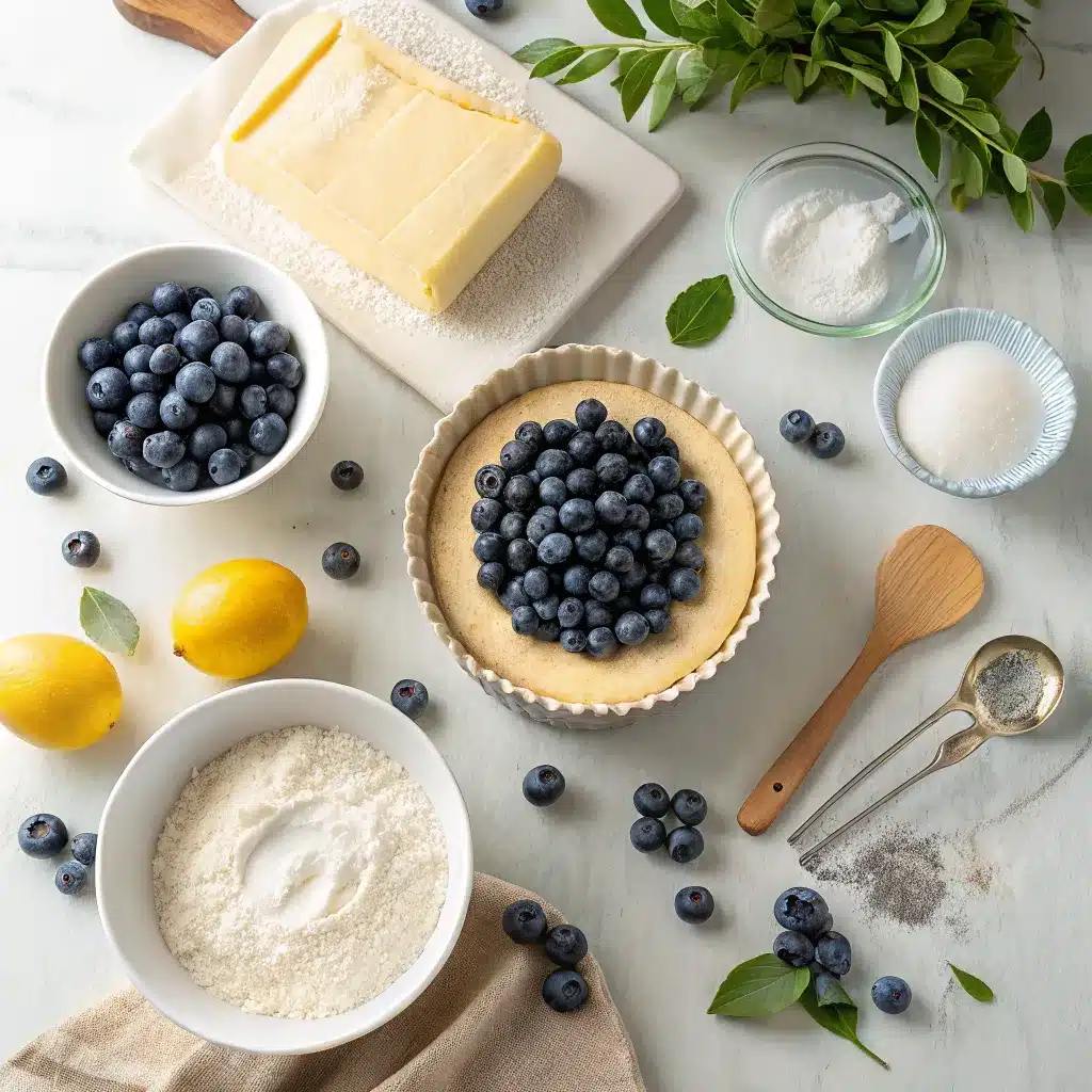 Blueberry Pie Near Me – Discover the Best Local Slice You’ll Love 6 blueberry pie ingredients flat lay
