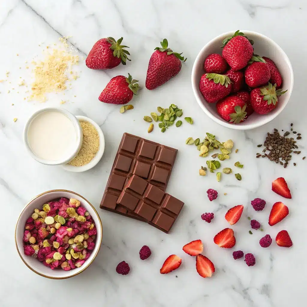 Dubai Chocolate Strawberries – A Luxurious Treat You Can Make at Home 8 ingredients for dubai chocolate strawberries