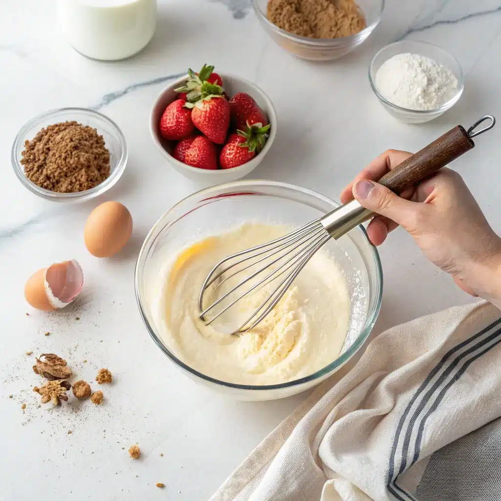 Protein Cheesecake No Bake: Creamy, Easy, High-Protein Dessert 8 Mixing protein cheesecake no bake filling