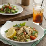 Quinoa with Chicken Salad: A Fresh, Easy Recipe You’ll Crave 6 plated quinoa chicken salad with lemon