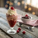 Cherry Coke Ice Cream Recipe: No-Churn Classic for Summer 7 served cherry coke ice cream on patio table