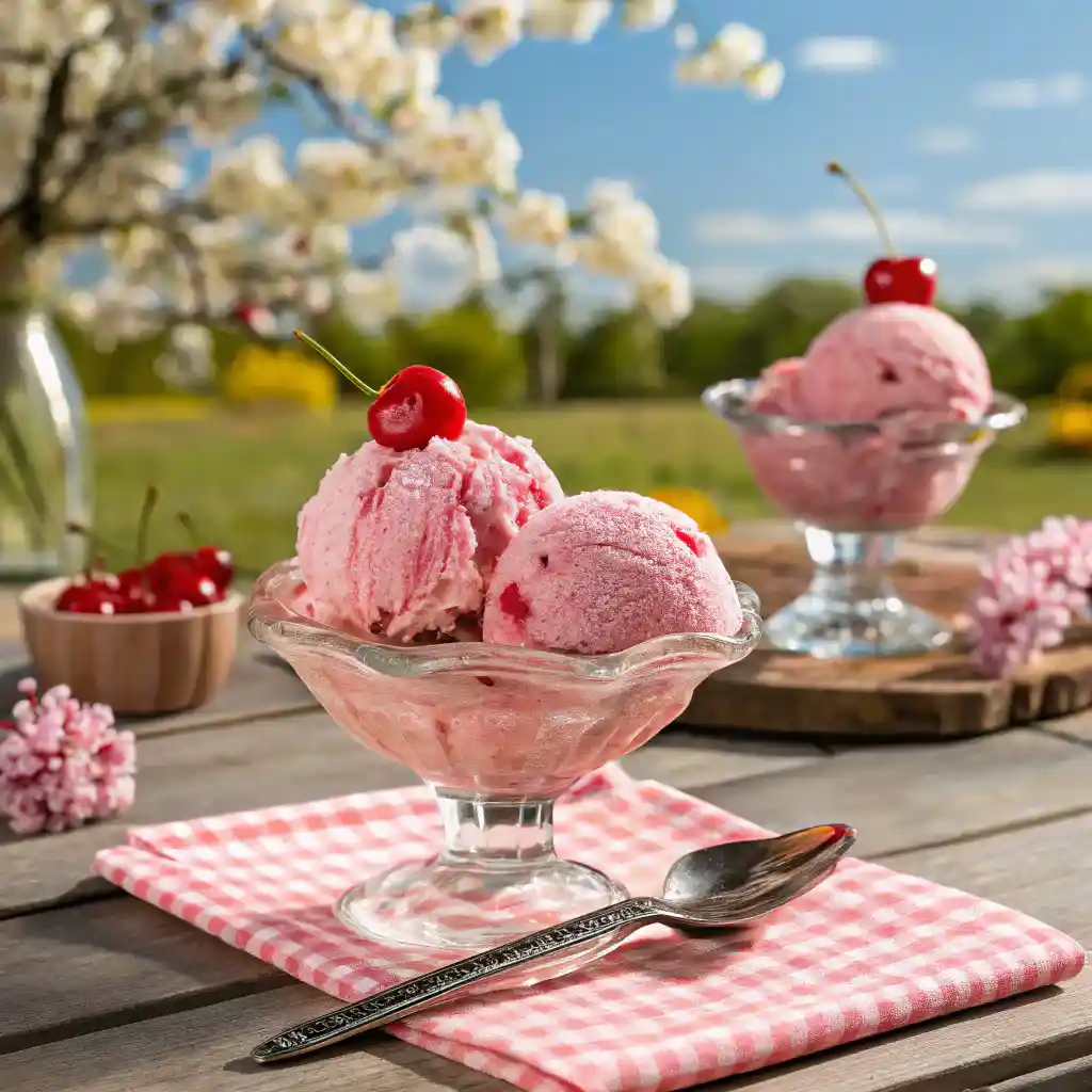 Cherry Coke Ice Cream Recipe: No-Churn Classic for Summer 11 cherry coke ice cream served outdoors