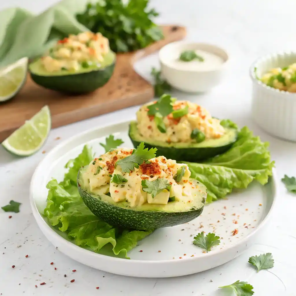 Low Carb Keto Egg Salad – A Healthy Classic You’ll Make Again and Again 5 Egg Salad Served in Avocados and Lettuce Wraps