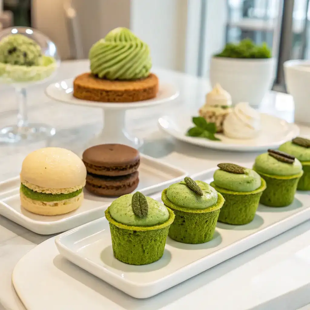 Matcha From Tea to Dessert – Easy Recipes for Sweet & Sippable Delights 9 Matcha desserts served beautifully