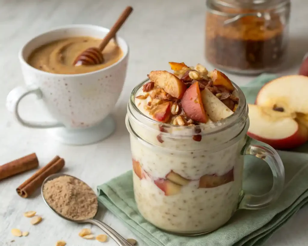 Apple Cinnamon Overnight Oats Your Ultimate Guide to a Nourishing Start 6 Served apple cinnamon overnight oats with toppings