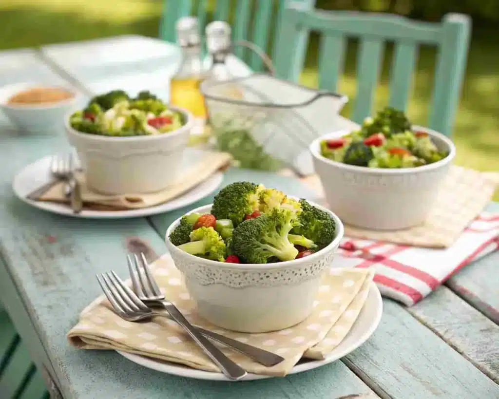 Broccoli Salad Recipe 8 Broccoli salad served for potluck or picnic