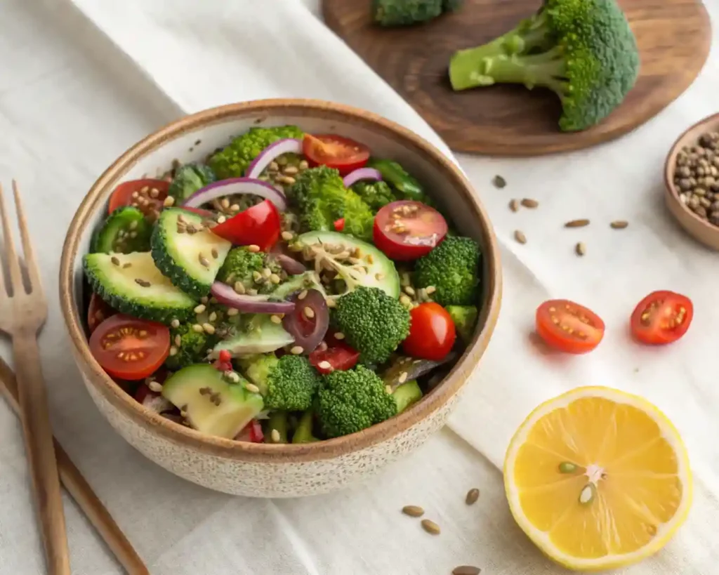 Broccoli Salad Recipe 6 No mayo broccoli salad with vinaigrette