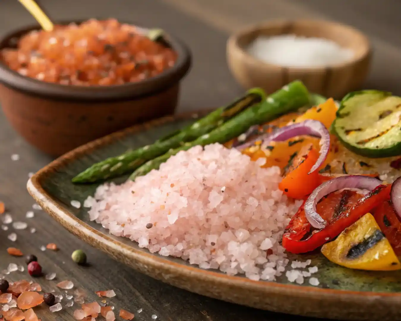 Himalayan Pink Salt: Health Hype or Real Benefits? 2 Pink Salt on Grilled Veggies
