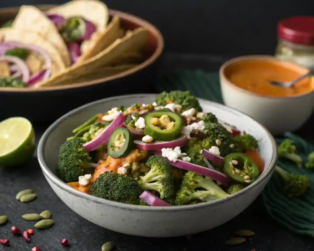 Broccoli Salad Recipe 7 Spicy broccoli salad with jalapeños and cotija