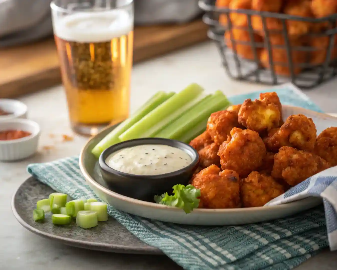 Crispy Air Fryer Buffalo Cauliflower Bites 2 Recipe card for buffalo cauliflower bites