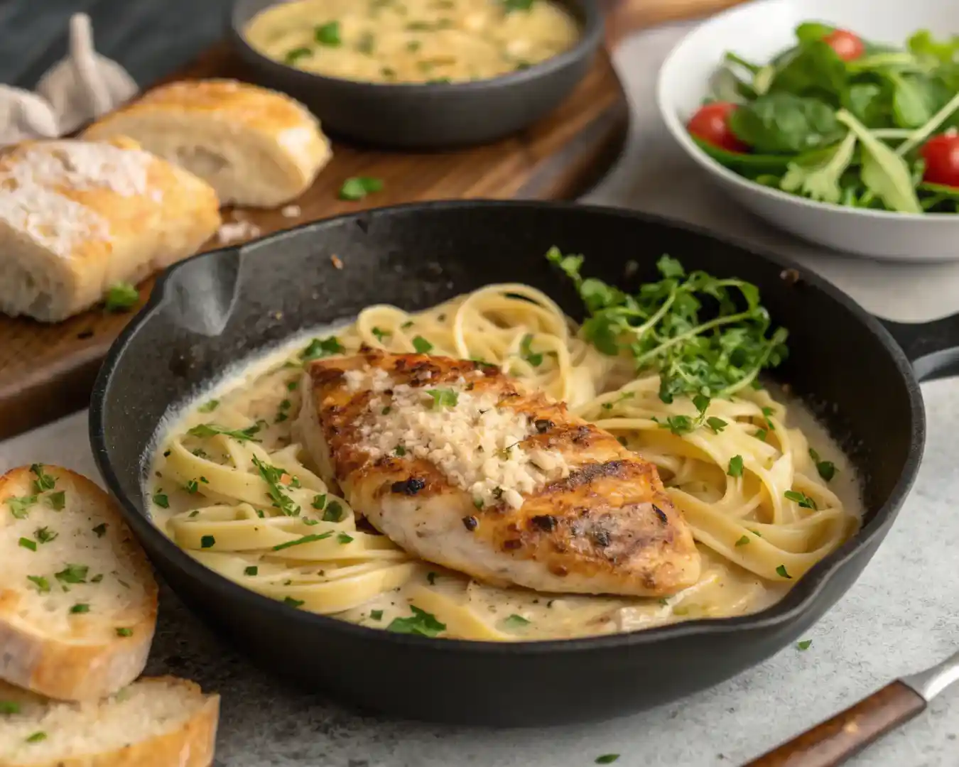 Creamy Garlic Parmesan Chicken Pasta in 30 Minutes – Easy Family Dinner 2 Garlic Parmesan Chicken Pasta Ready in 30 Minutes recipe card