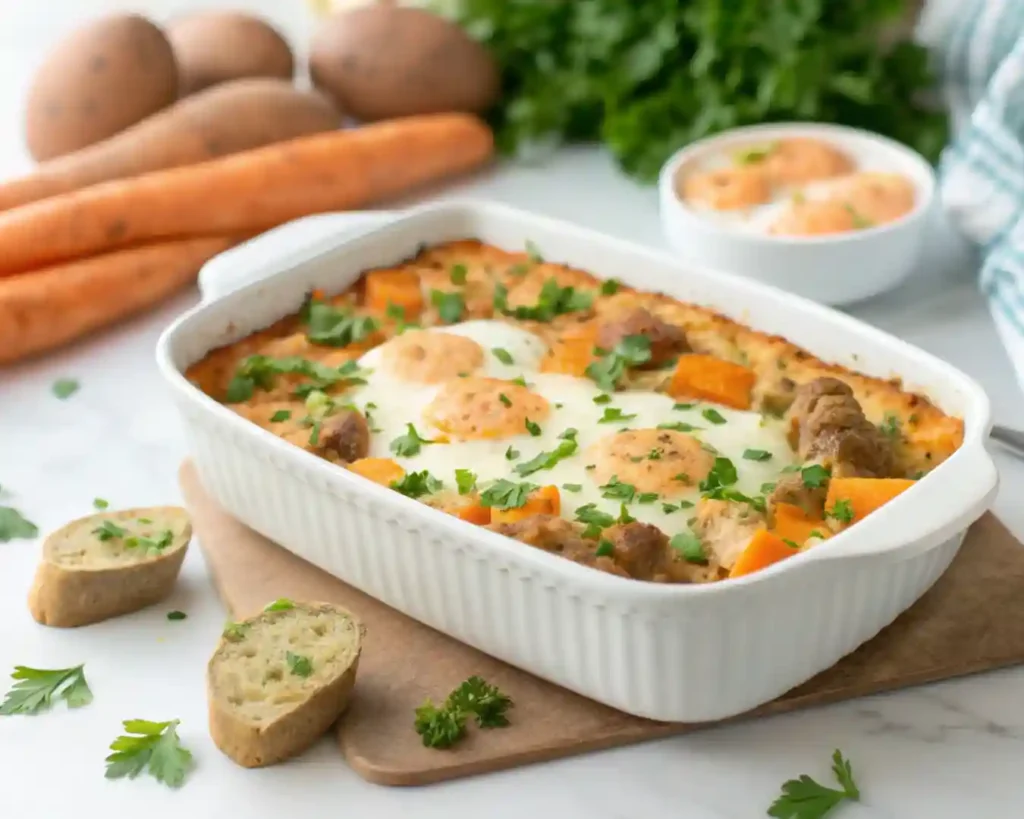 Easy Sausage and Egg Casserole 5 Healthy turkey sausage and sweet potato breakfast casserole