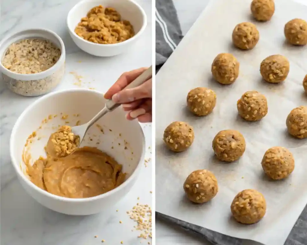 The Best No Bake Protein Balls Recipe – 10 Flavor Options 4 Step-by-step mixing and rolling protein balls