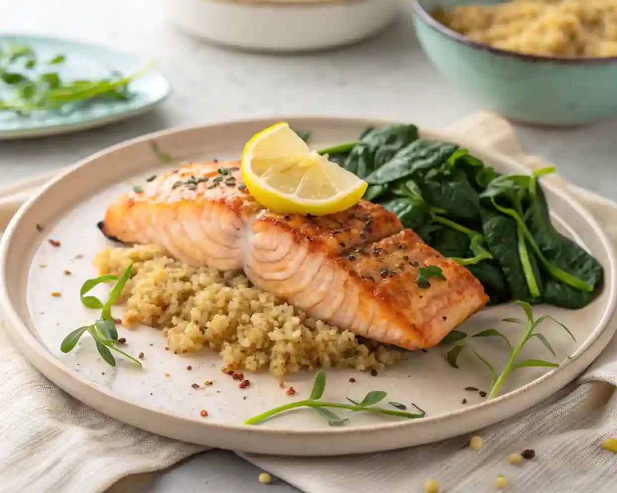 Weeknight High-Protein Dinners You Can Make in Under 30 Minutes 2 Lemon Garlic Salmon High-Protein Dinner