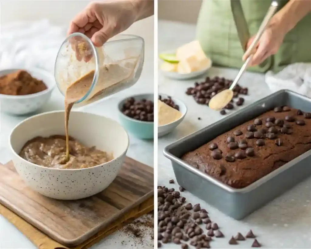 Best Moist Chocolate Zucchini Bread Recipe 4 Step-by-step process of making chocolate zucchini bread