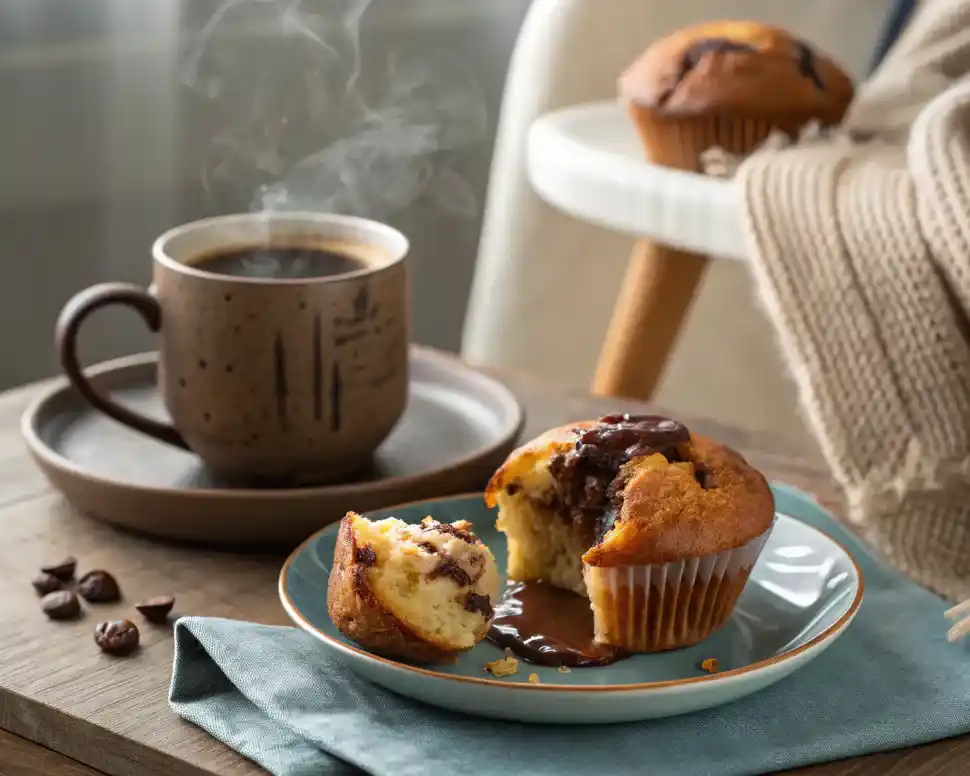 Pumpkin Chocolate Chip Muffins – 7 Irresistible Comfort Bites 5 Pumpkin chocolate chip muffin served warm with coffee.