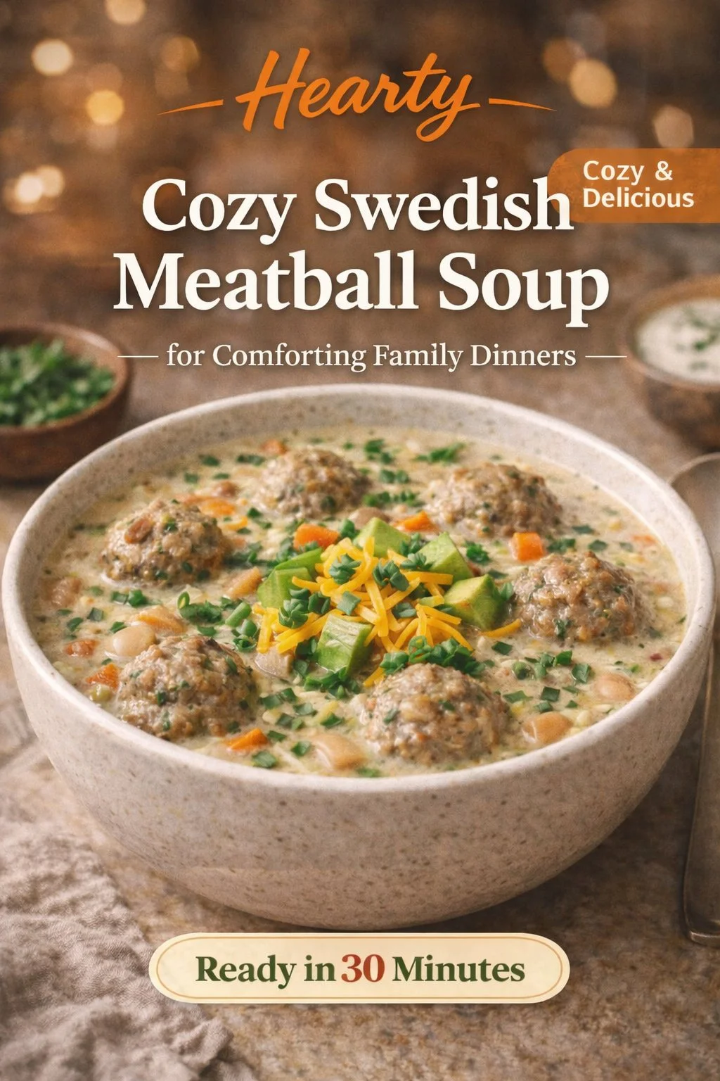 Cozy Swedish Meatball Soup