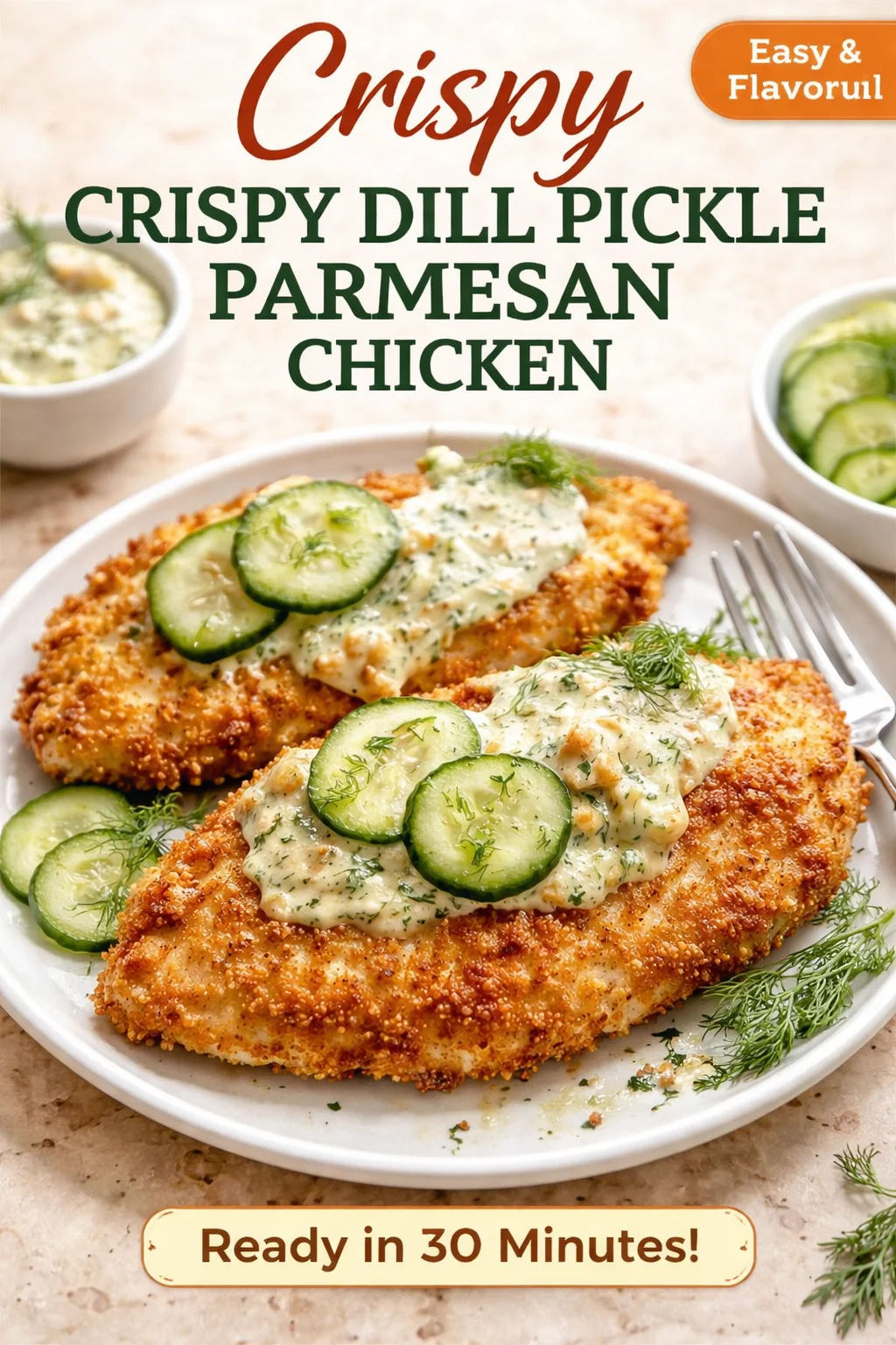 Crispy Dill Pickle Parmesan Chicken