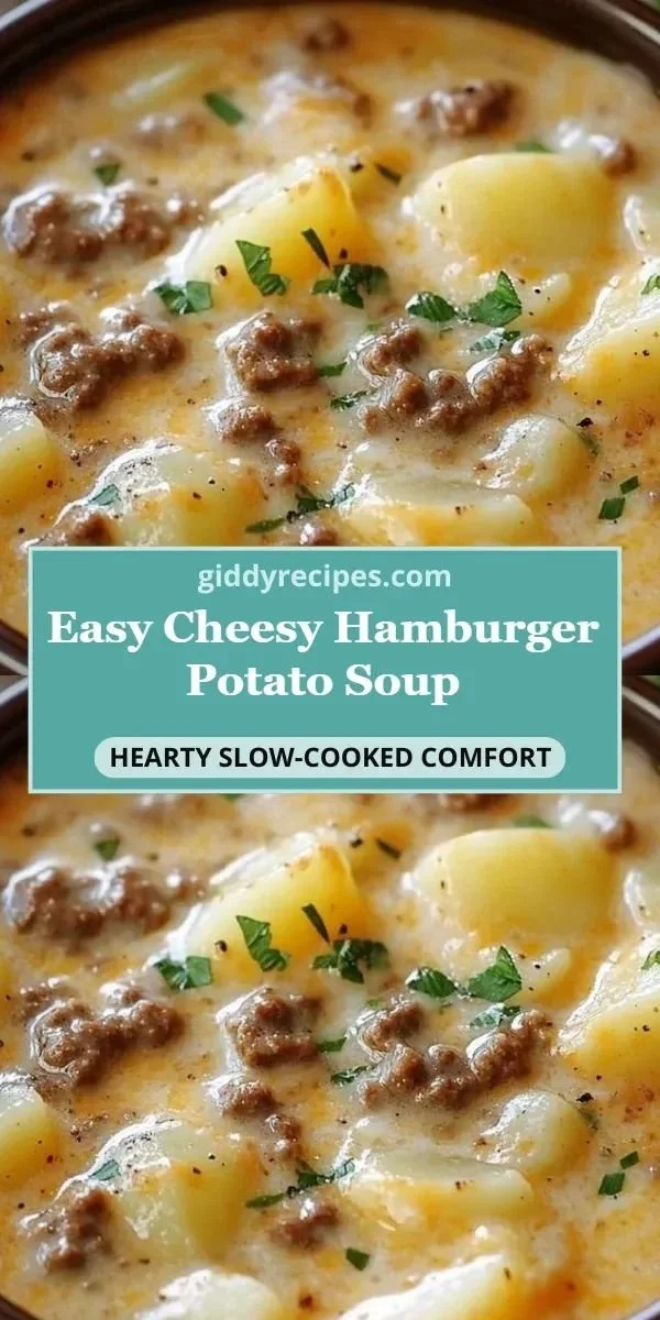 Easy Cheesy Hamburger Potato Soup