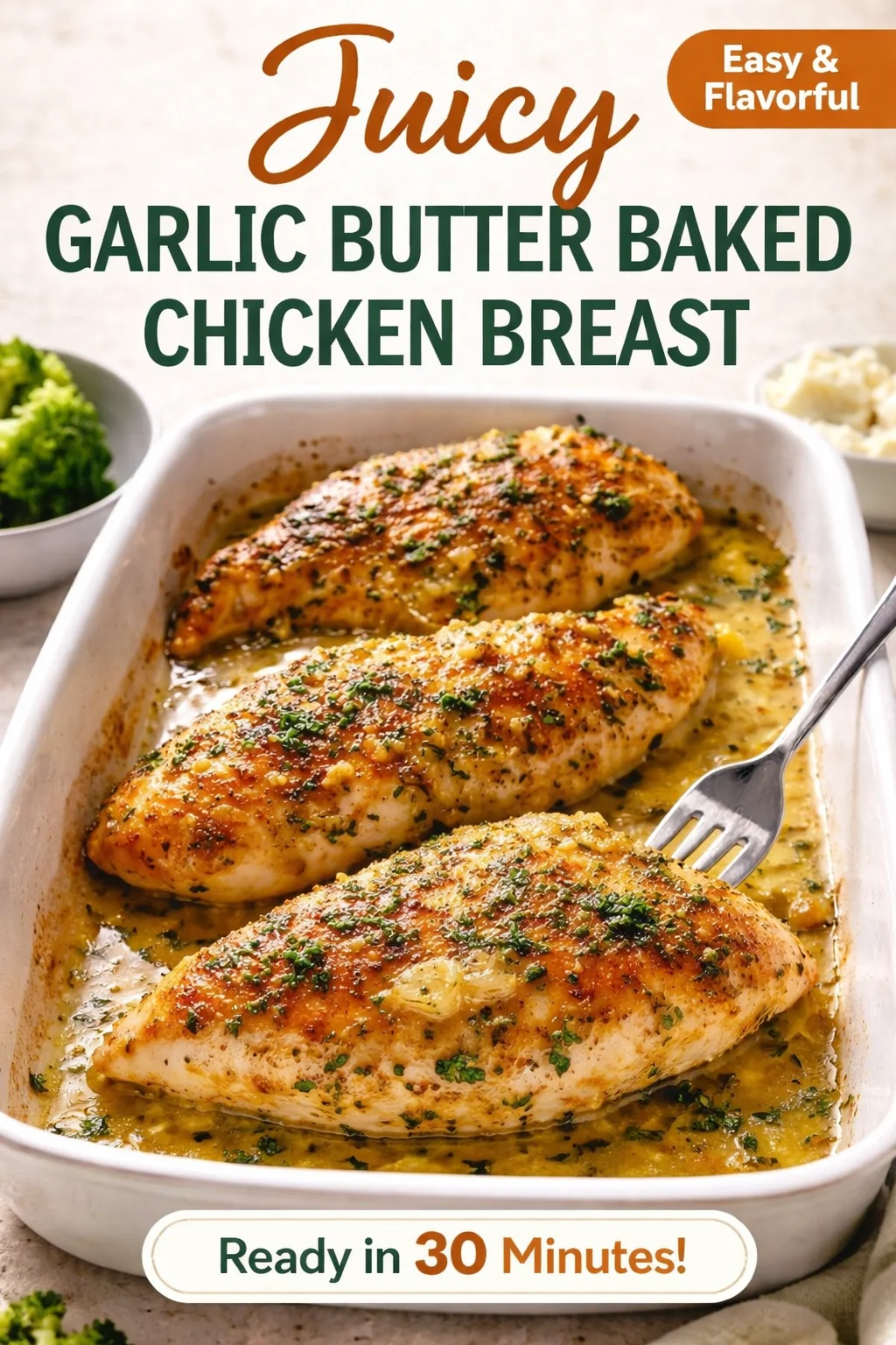 Garlic Butter Baked Chicken Breast