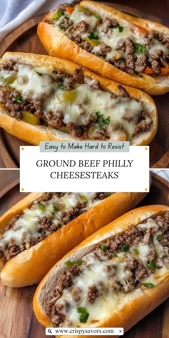 Ground Beef Philly Cheesesteaks