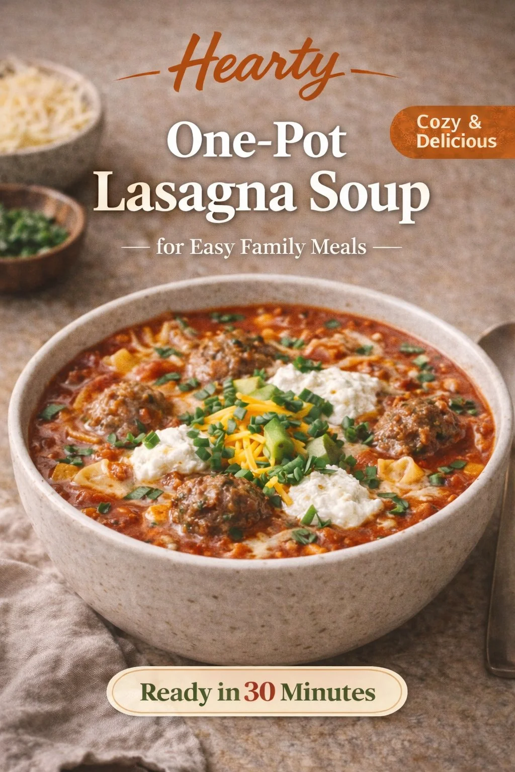 One-Pot Lasagna Soup