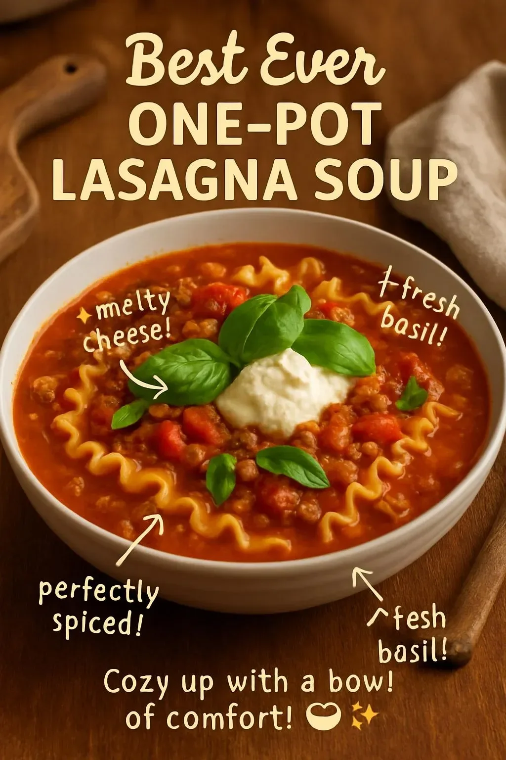 One-Pot Lasagna Soup