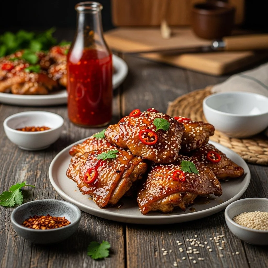 Sweet Chili Glazed Chicken Thighs