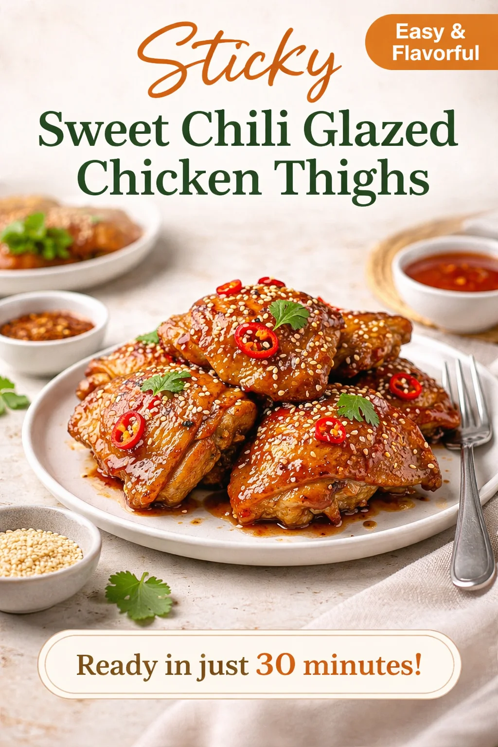 Sweet Chili Glazed Chicken Thighs