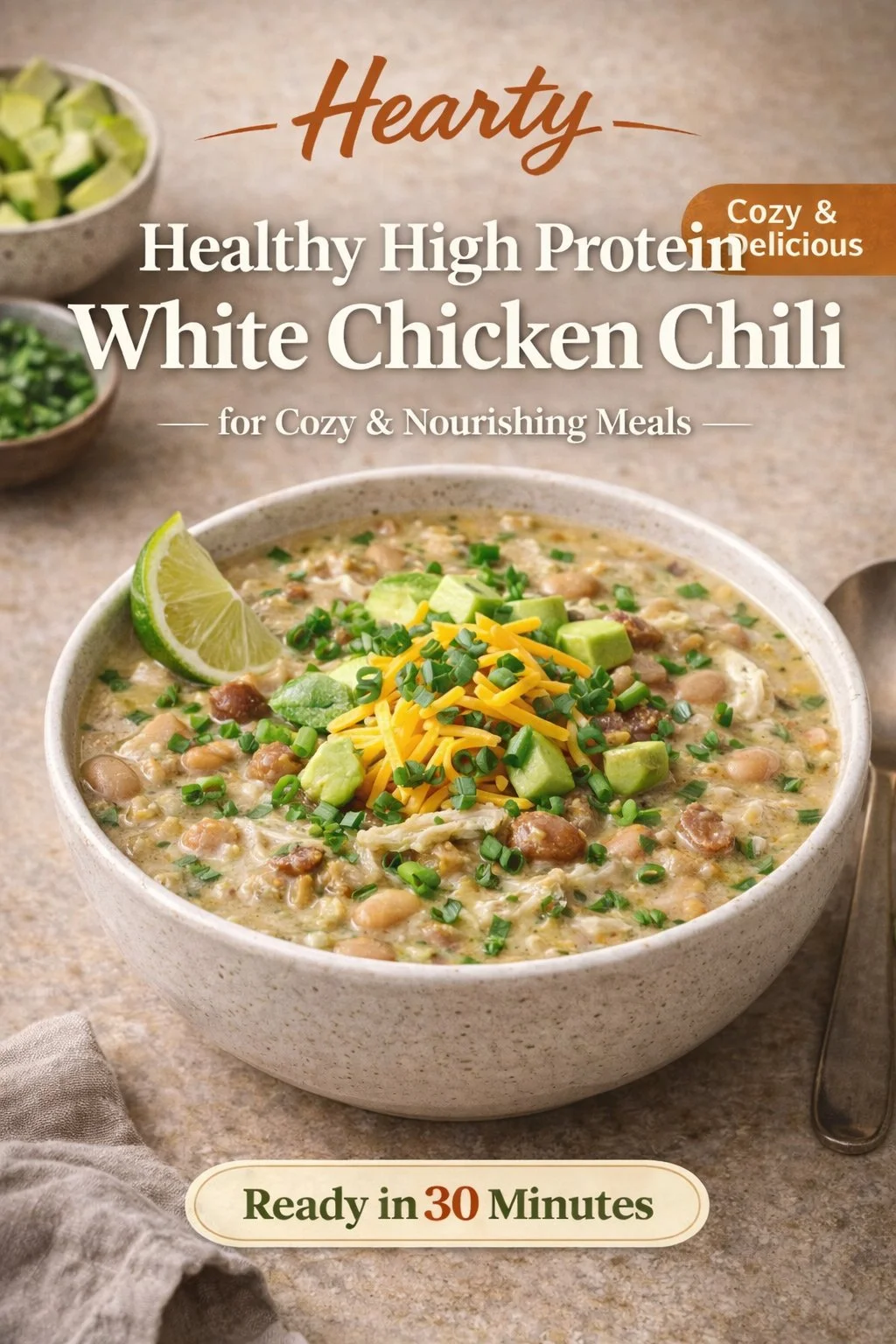 Healthy High Protein White Chicken Chili