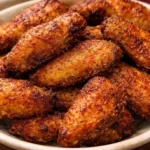 Delicious dry rub chicken wings served on a platter