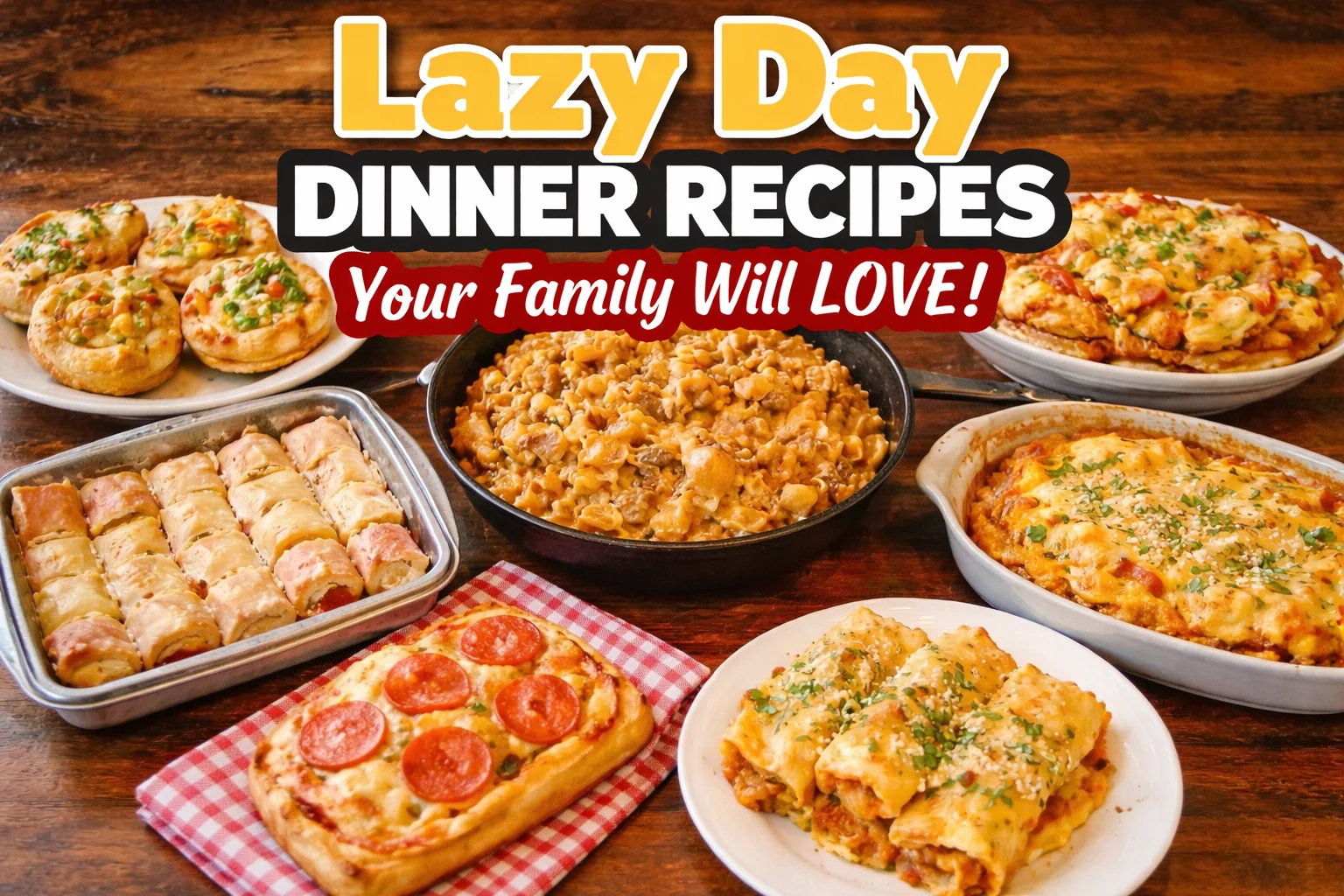 Delicious lazy day dinner recipes with minimal prep for easy cooking.