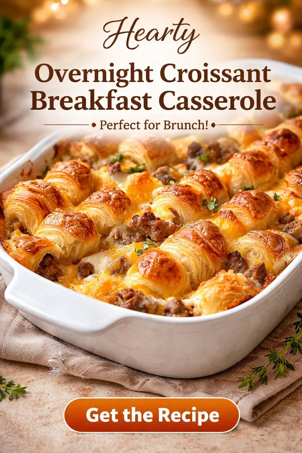 Overnight Croissant Breakfast Casserole