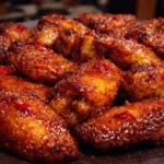 Pineapple Cowboy Candy Chicken Wings served on a platter