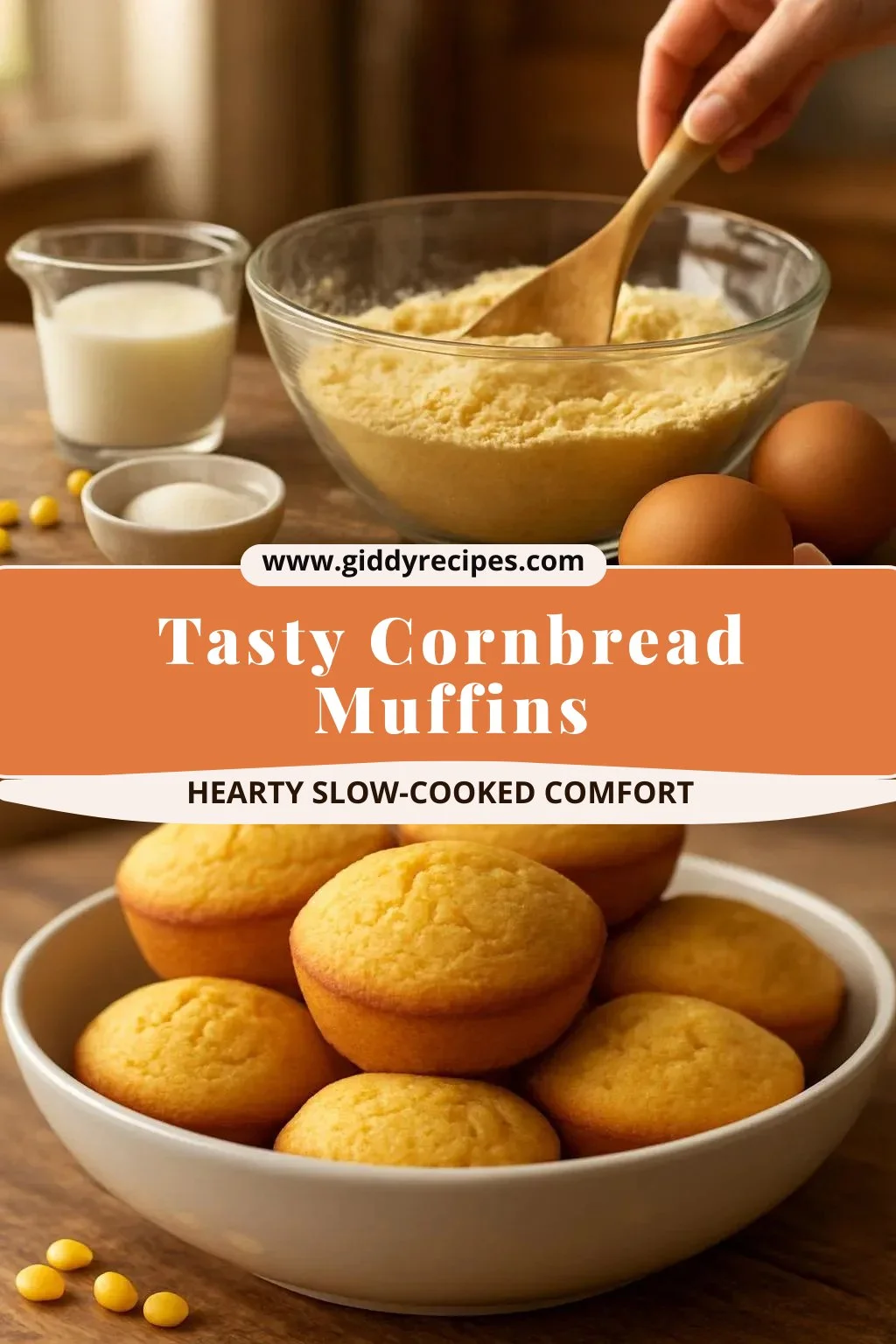 Freshly baked cornbread muffins with a golden crust and fluffy texture
