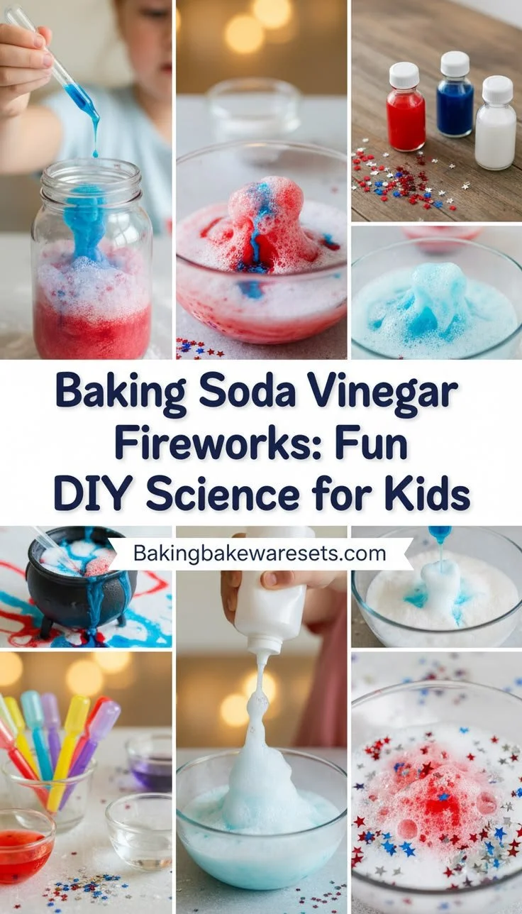 Baking Soda and Vinegar 4th of July Fireworks