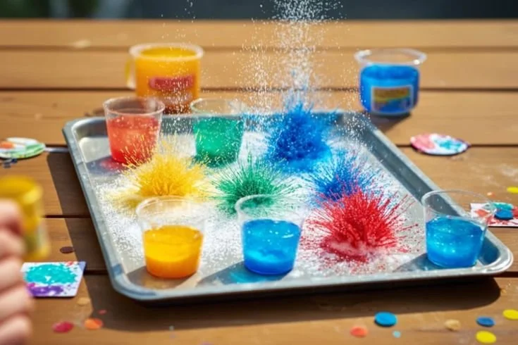 Baking Soda and Vinegar Fireworks