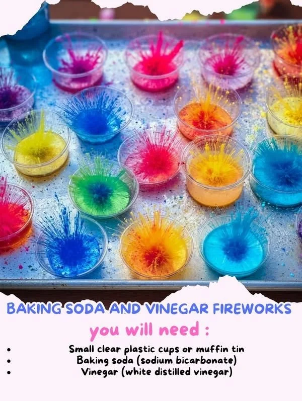 Baking Soda and Vinegar Fireworks