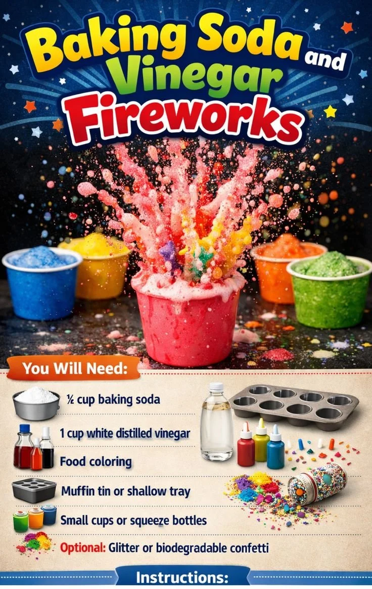 Baking Soda and Vinegar Fireworks