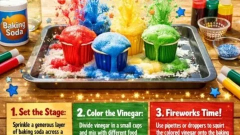 Baking Soda and Vinegar Fireworks