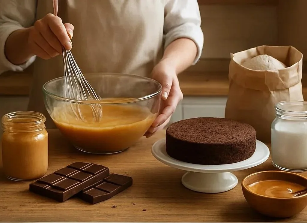 Chocolate Snickers Cake